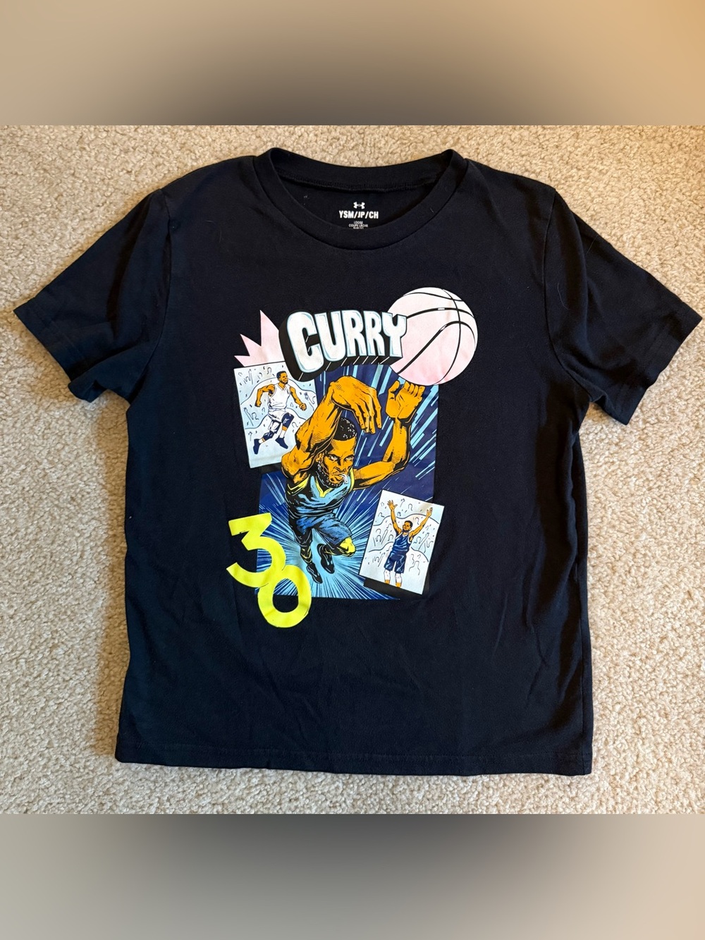 Under Armour Black Kids' Curry Graphic Basketball Tee